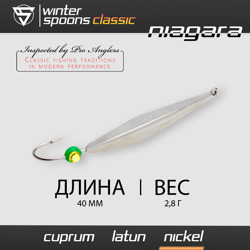 Блесна Зимняя Classic Niagara #4 Nickel