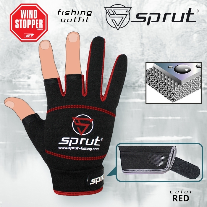 Перчатки Neoprene Spinning Gloves (RED-OS)