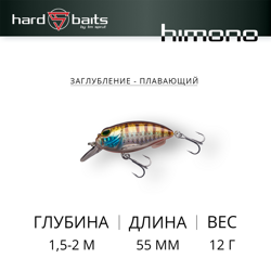 Воблер / Sprut Himono FatCrank 55F-SGP