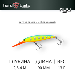 Воблер / Sprut Ryu Minnow 90SP-LBTR